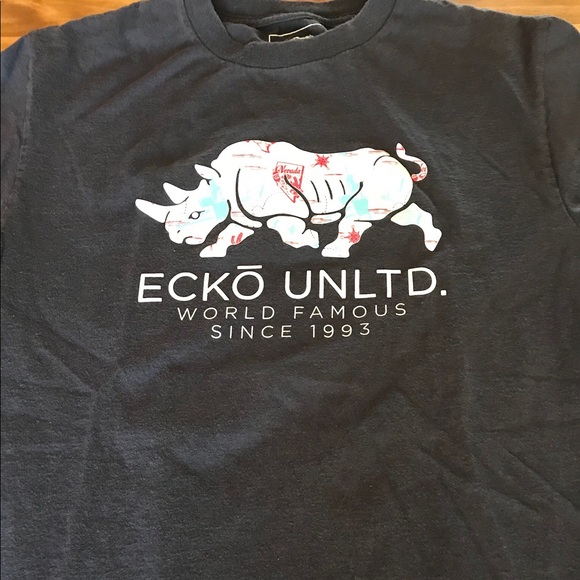 Blue Ecko graphic  t-shirt Sz M - Picture 2 of 6